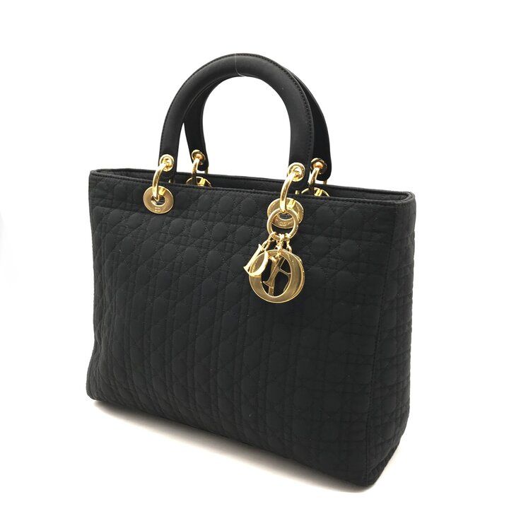 Dior le Cannage Hand Bag Nylon Black