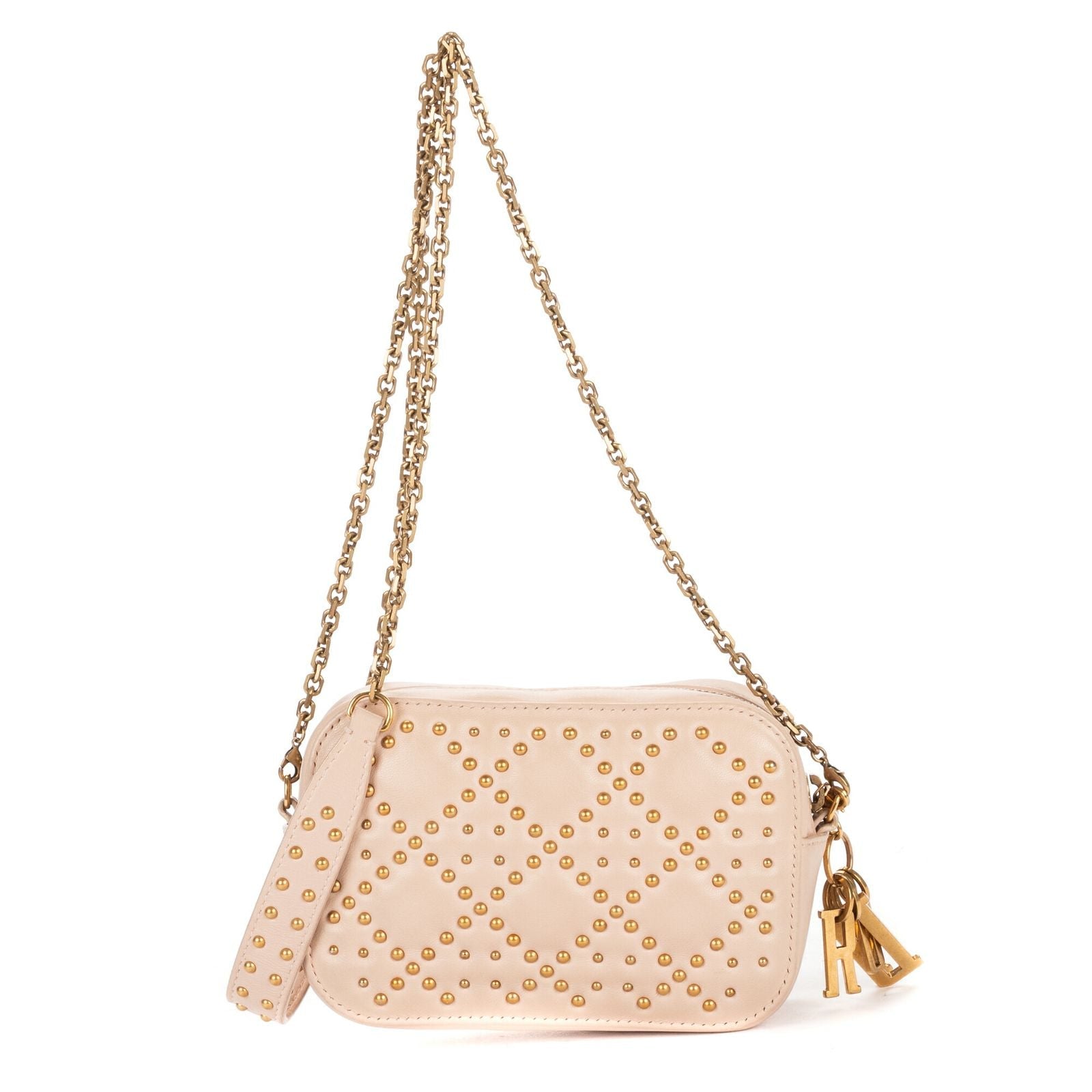 Dior Mini Studded Lady Dior Pink Cannage Leather Handbag