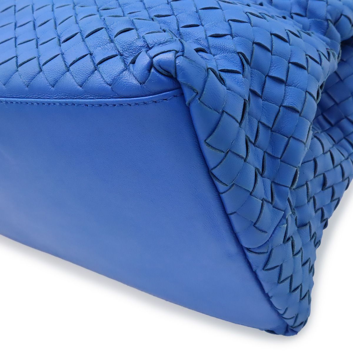 Bottega Veneta 2-Way Tote Shoulder Bag Leather Blue