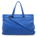 Bottega Veneta 2-Way Tote Shoulder Bag Leather Blue