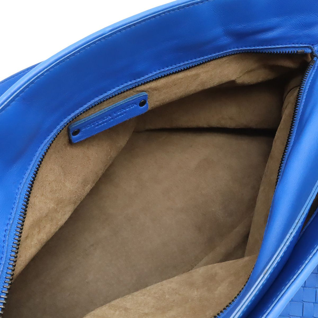 Bottega Veneta 2-Way Tote Shoulder Bag Leather Blue