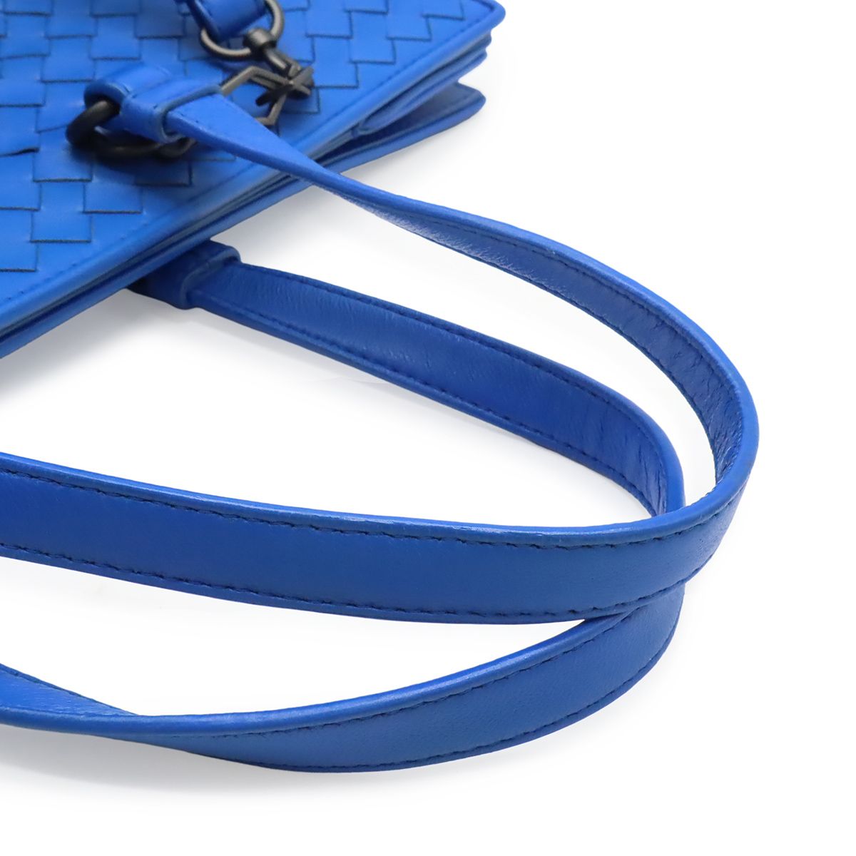 Bottega Veneta 2-Way Tote Shoulder Bag Leather Blue