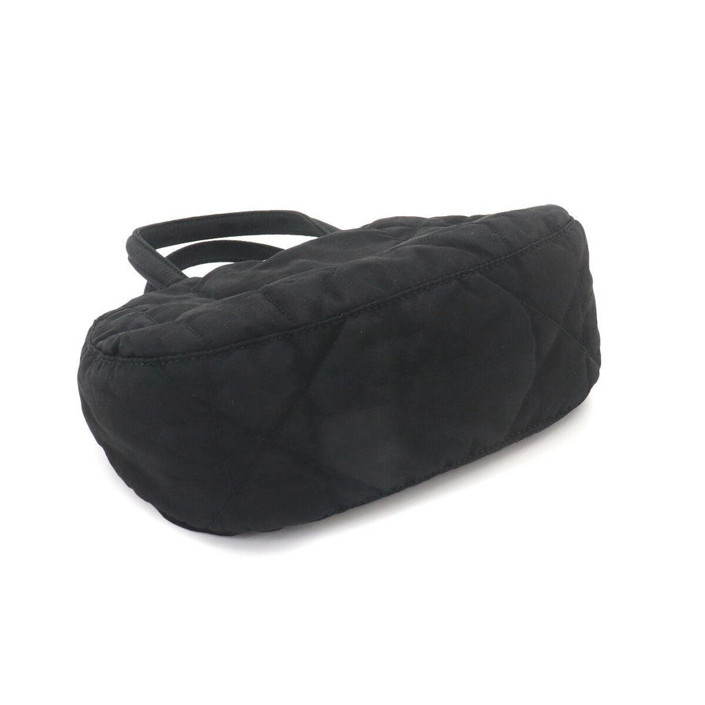Dior Trotter Mini Hand Bag Nylon Leather Black Silver
