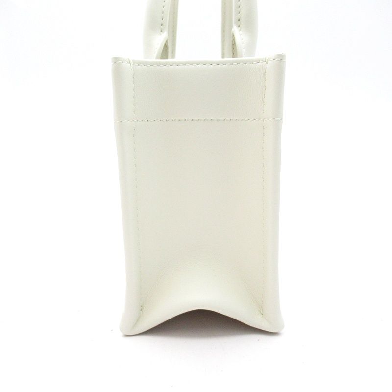 Dior Book Tote Mini Macro Cannage Calfskin Handbag Lattewhite