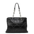 Dior Cannage Granville Chain Handbag Black Leather