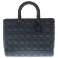 Dior Lady Large Cannage Leather Black Handbag