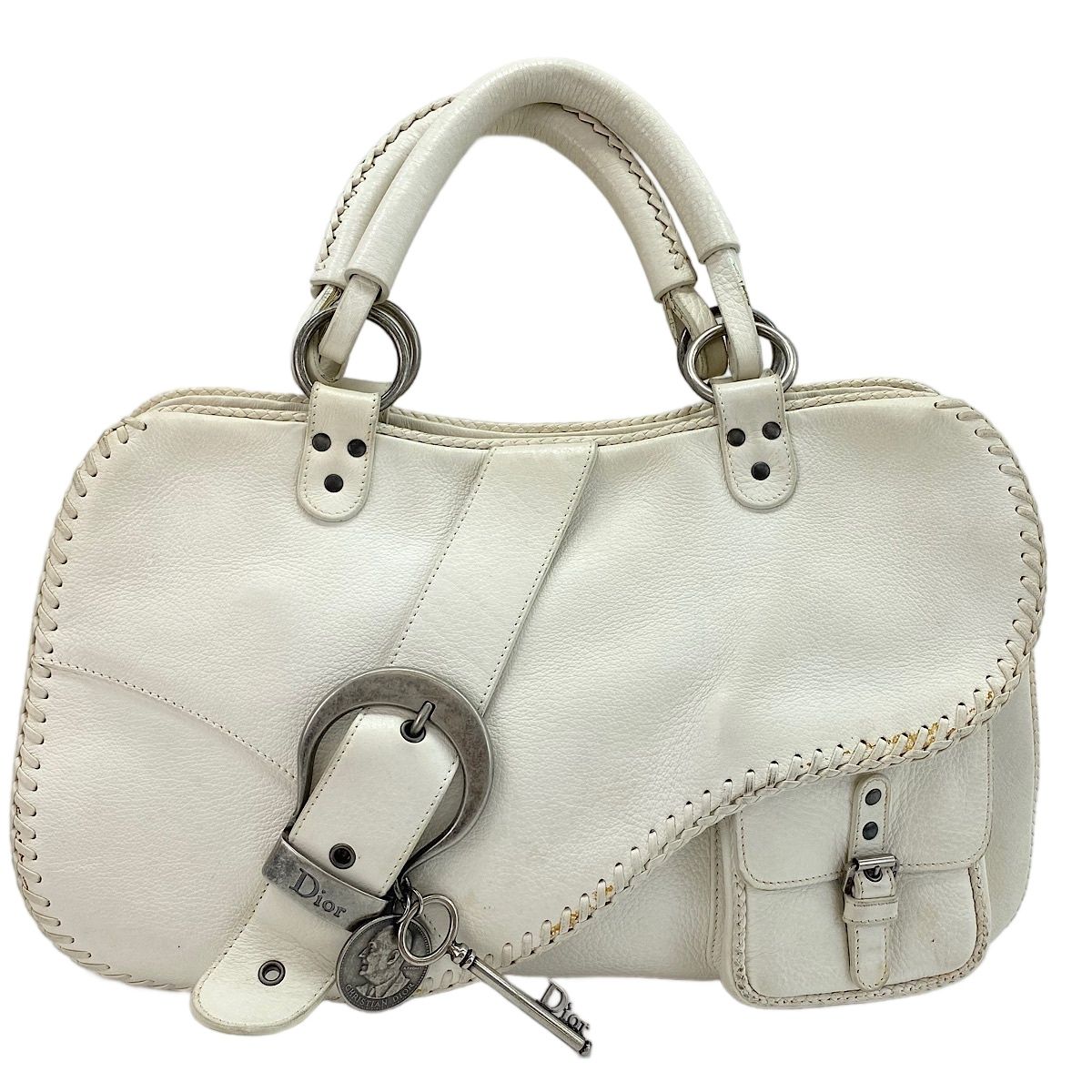 Dior Handbag Gaucho White