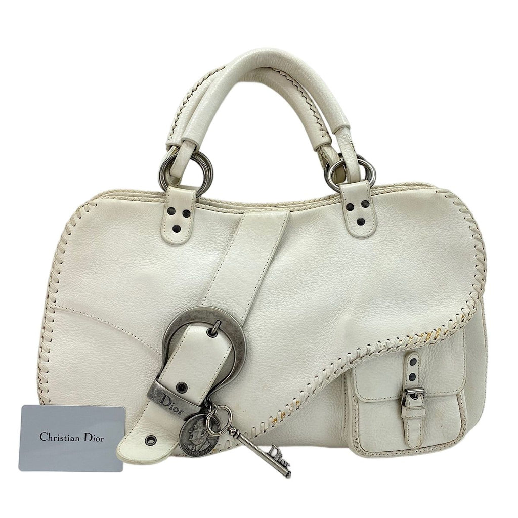 Dior Handbag Gaucho White