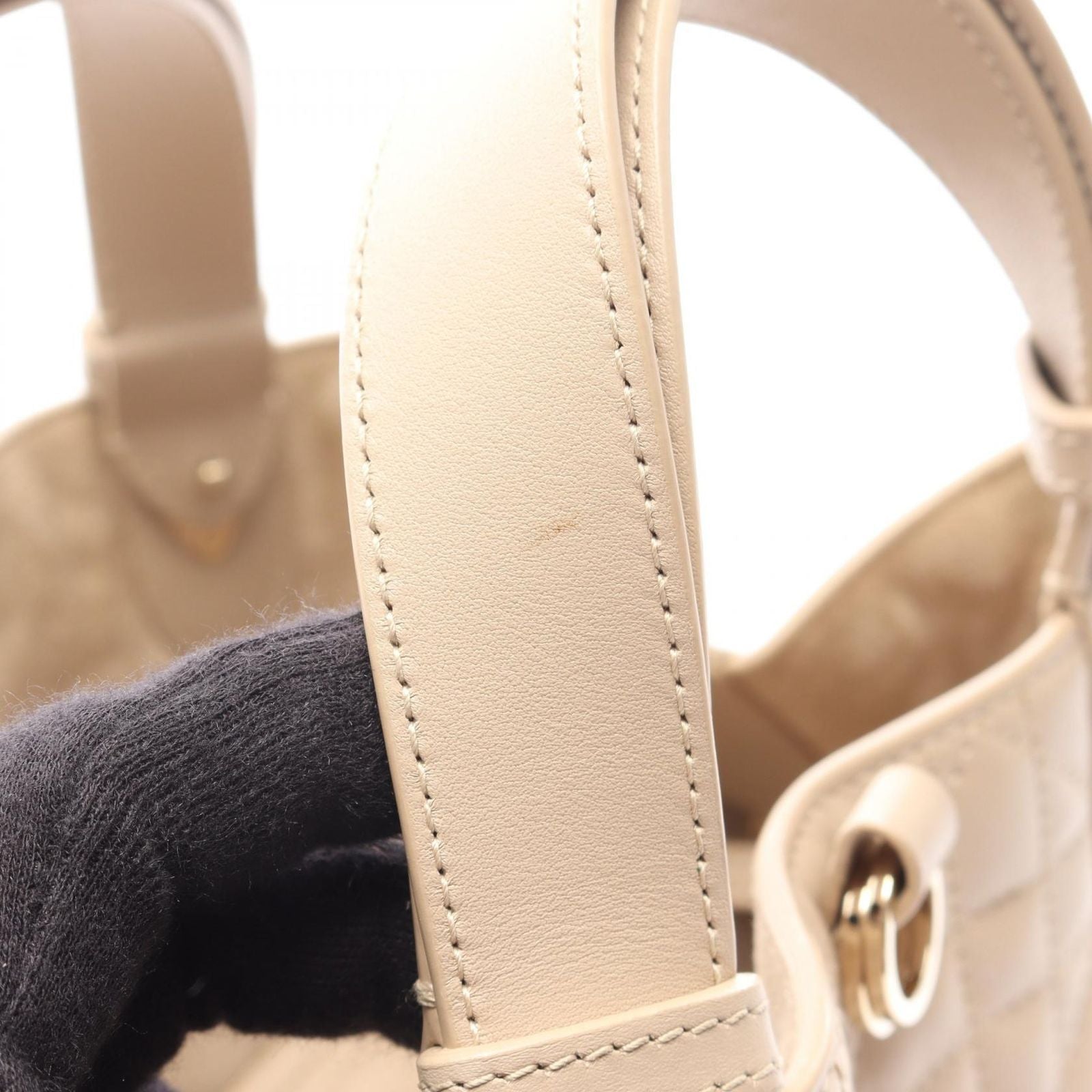 Dior Handbag Toujours Bag Small Beige Leather