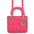 Dior Handbag Cannage Lady Mini Leather 2-Way