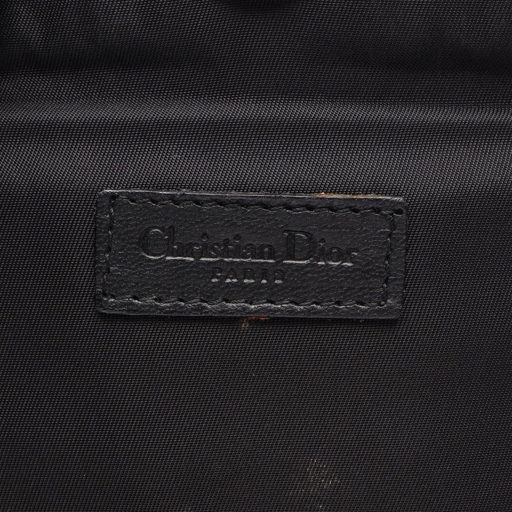 Dior Handbag Street Chic Trotter Black Canvas Leather Vanity