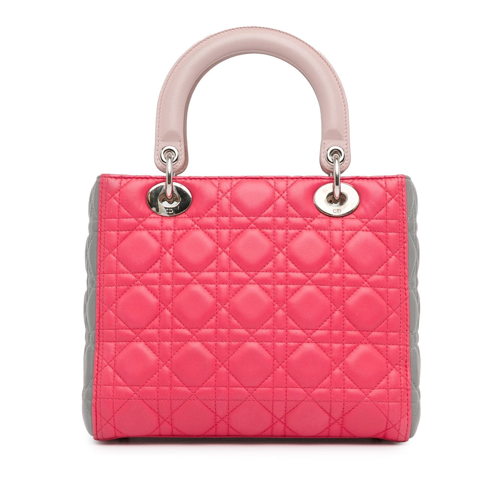 Dior Lady Dior Cannage Pink Handbag