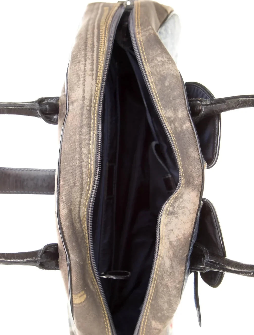 CHRISTIAN DIOR 2001 LARGE DENIM SPEEDWAY “Miss Diorella” SADDLE HANDBAG