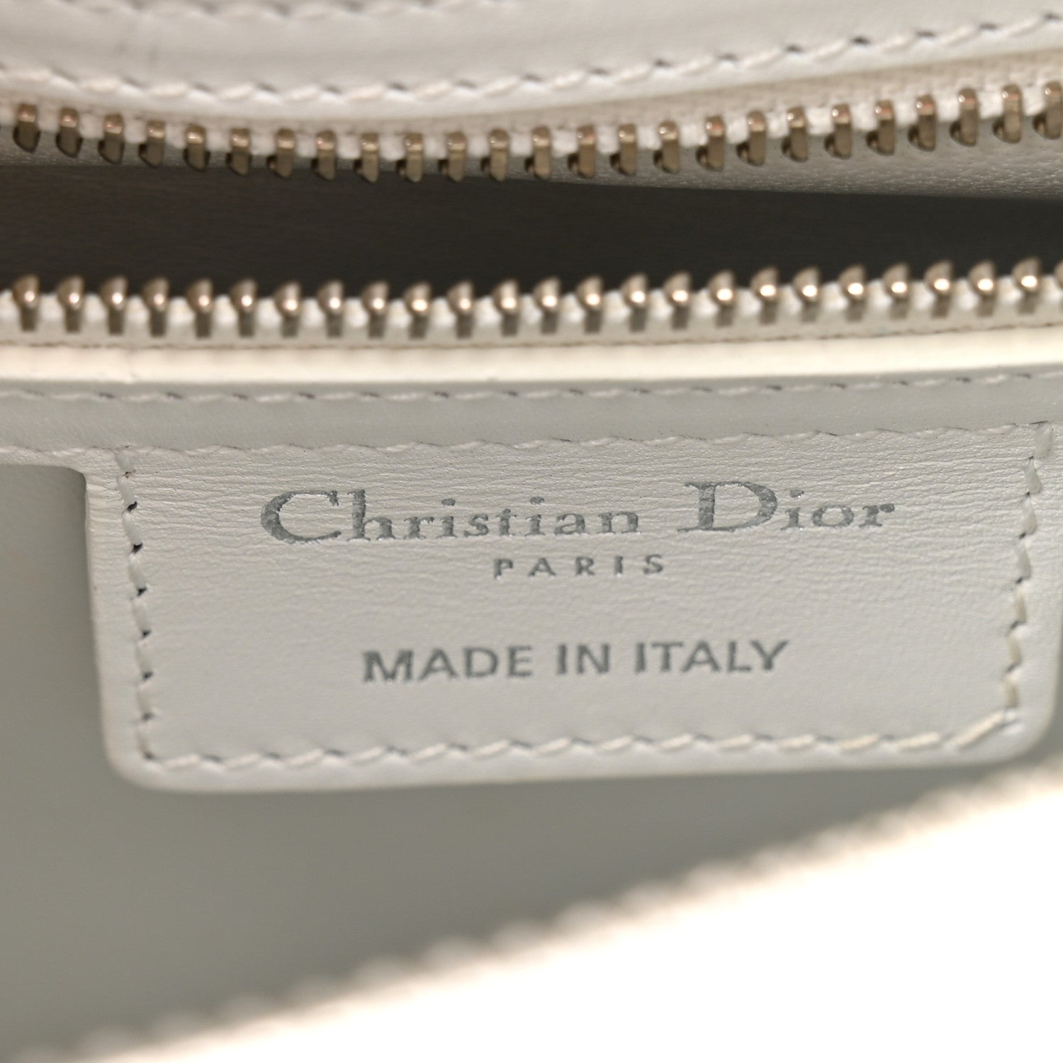 Calfskin Patch Embellished Medium Lady Dior White