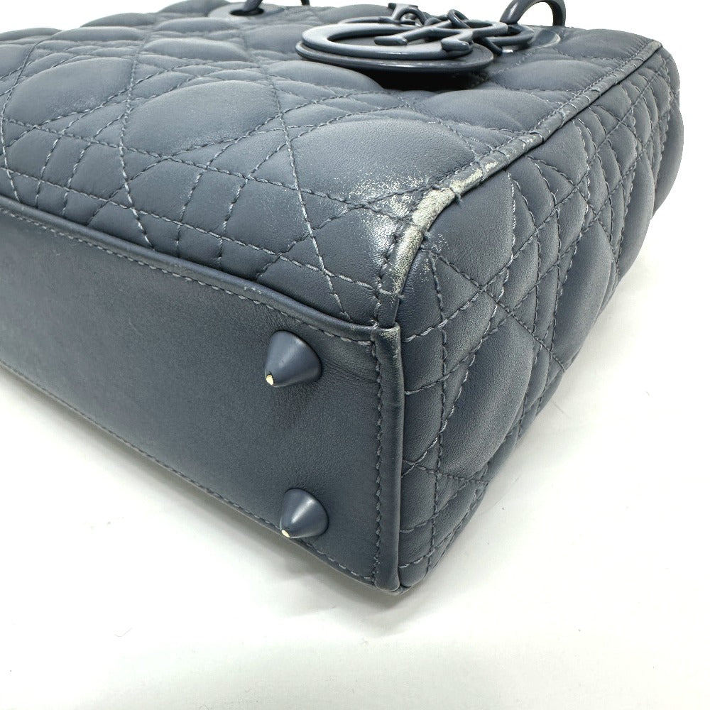 Dior Handbag lambskin blue Lady Dior
