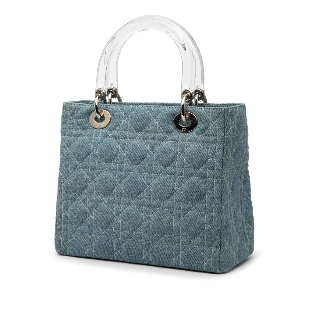 Dior Lady Dior Cannage Blue Handbag Style 3