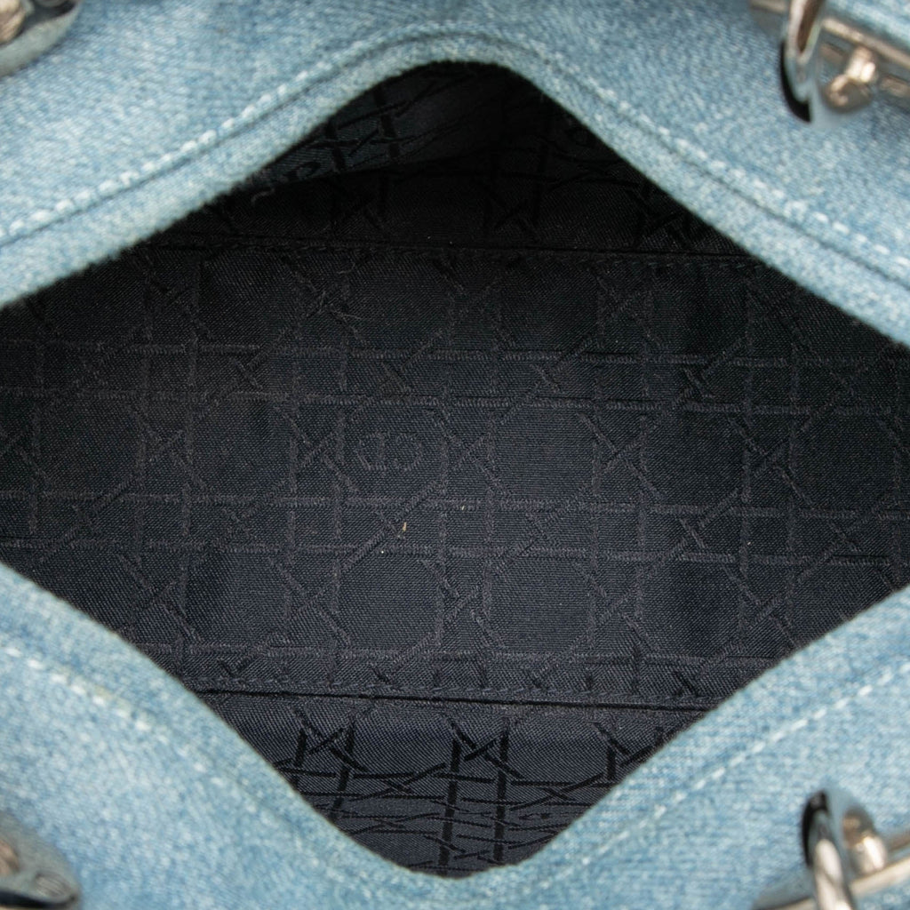 Dior Lady Dior Cannage Blue Handbag Style 3