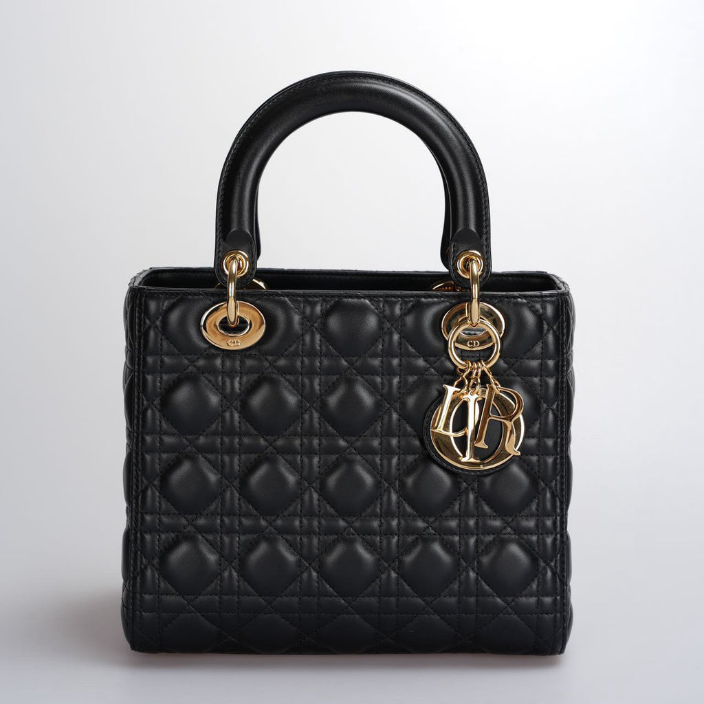 Dior Lady Dior Cannage Black Handbag Style 10