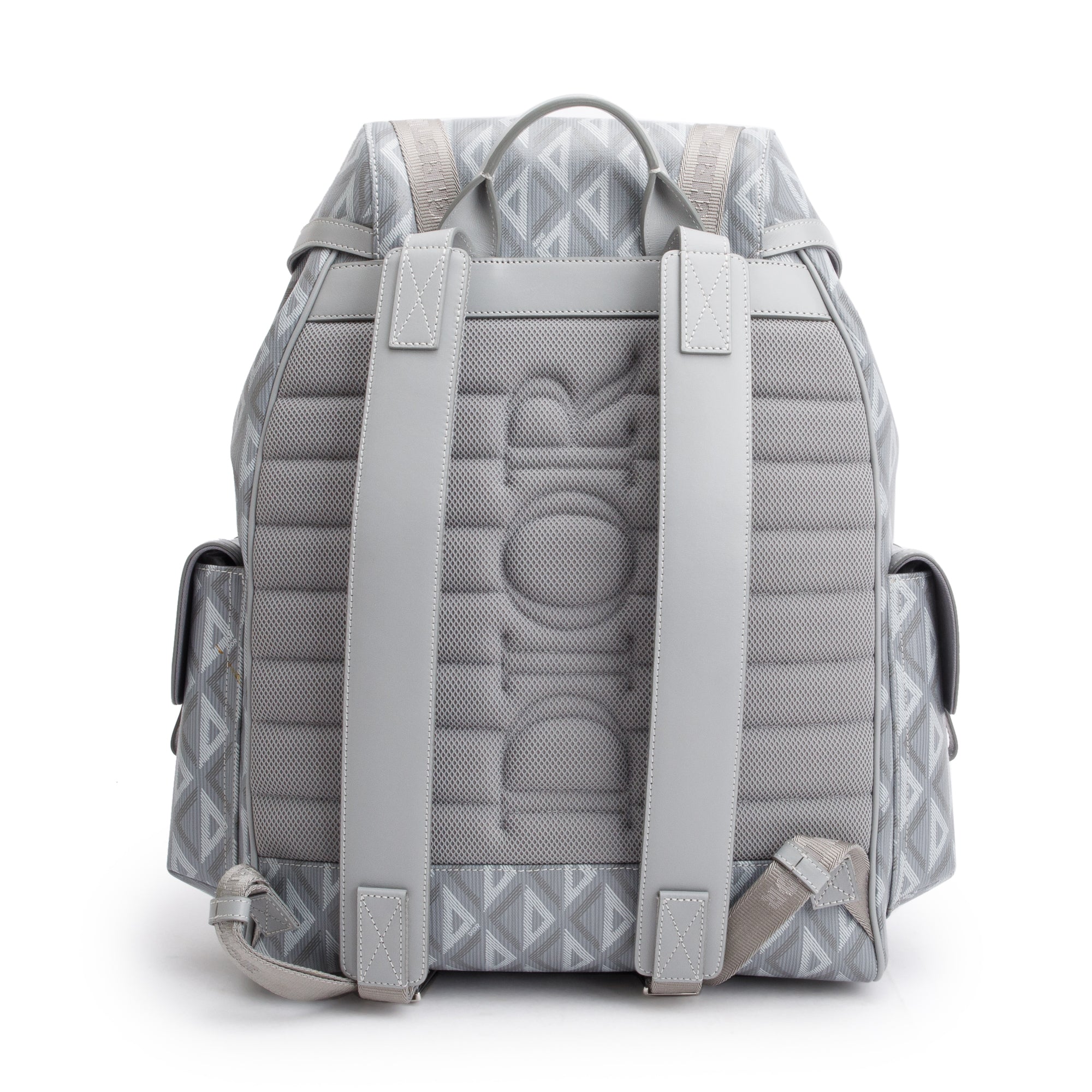 Christian Dior 2023 Grey Diamond Canvas Hit The Road Backpack
