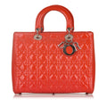 Dior Large Cannage Dior Patent Leather Handbag (SHG-32616)