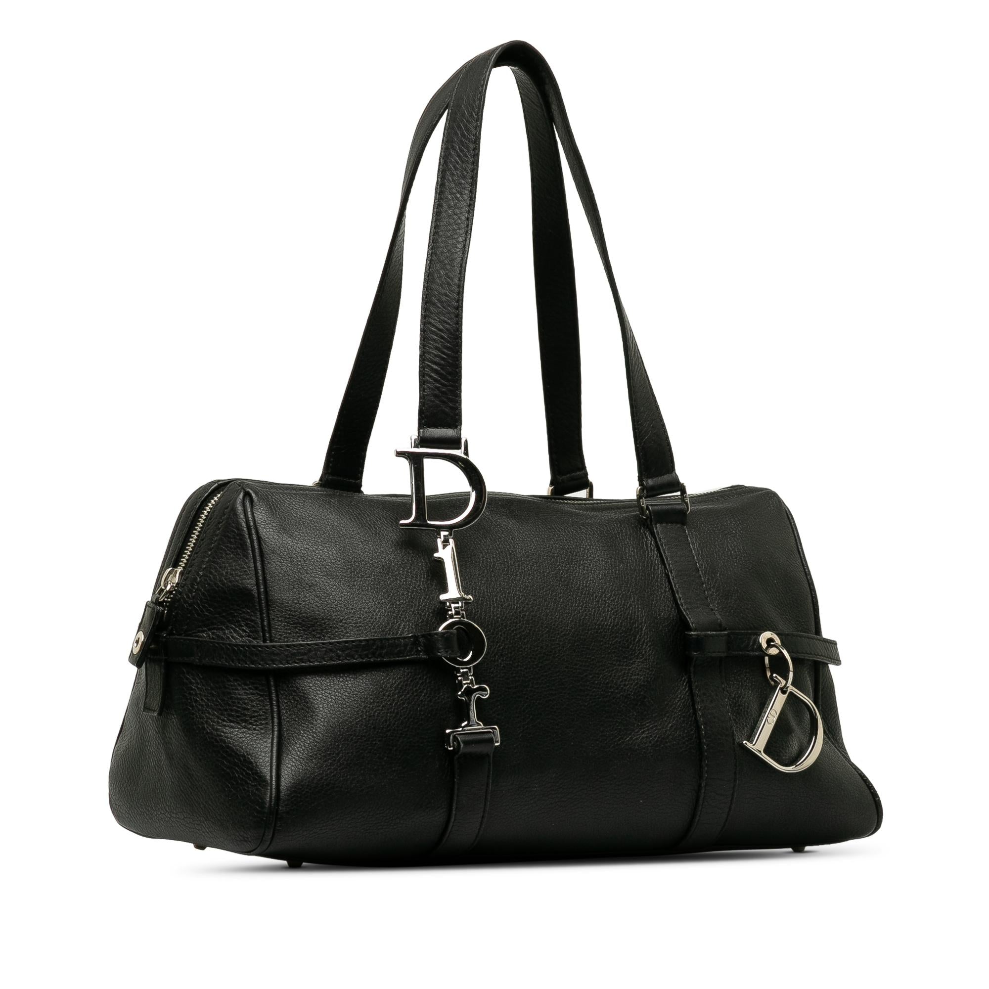 Dior Leather Logo Charms Handbag (SHG-fL9Dpl)