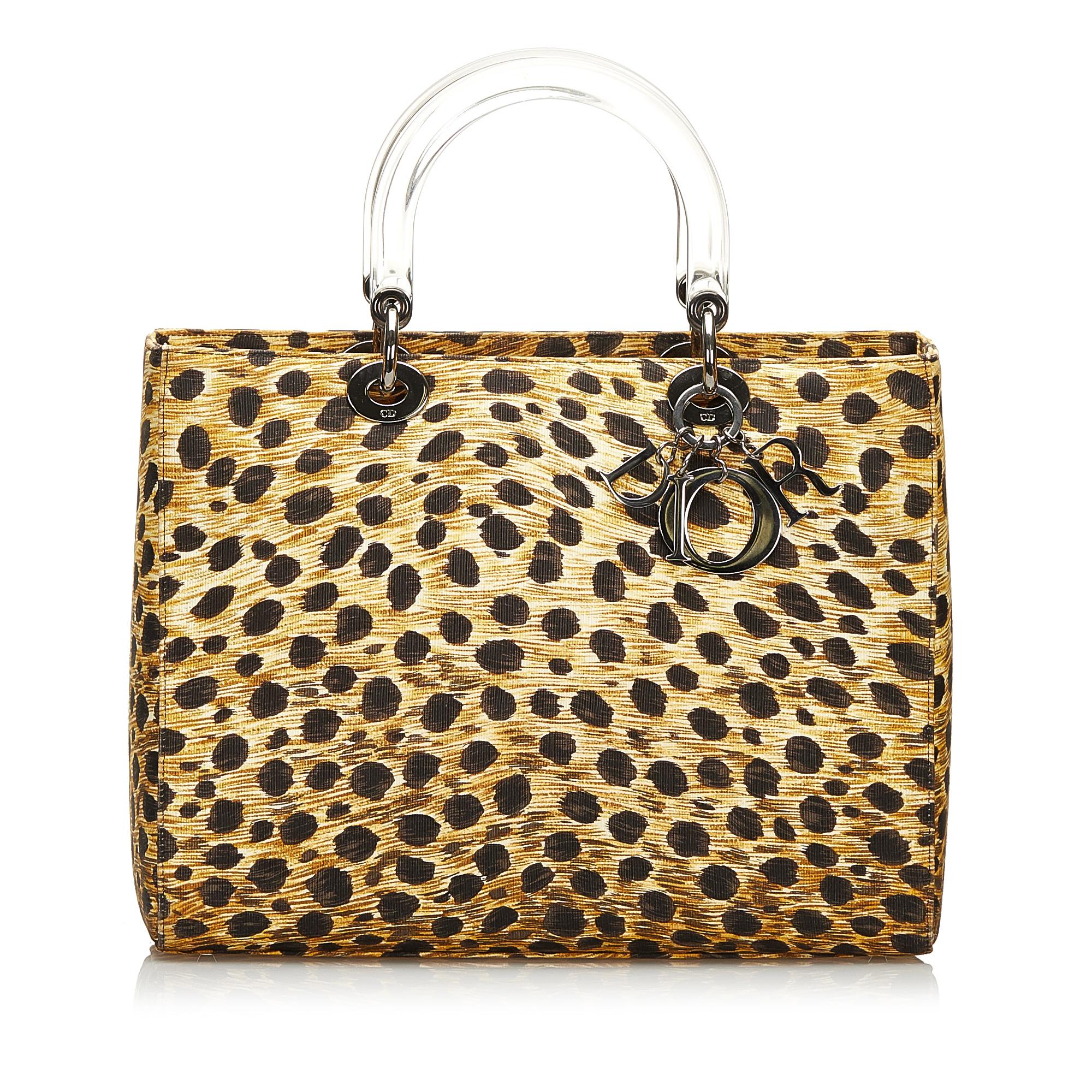 Dior Lady Dior Mini Canvas Handbag
