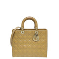 Dior Lady Dior Leather Handbag Beige