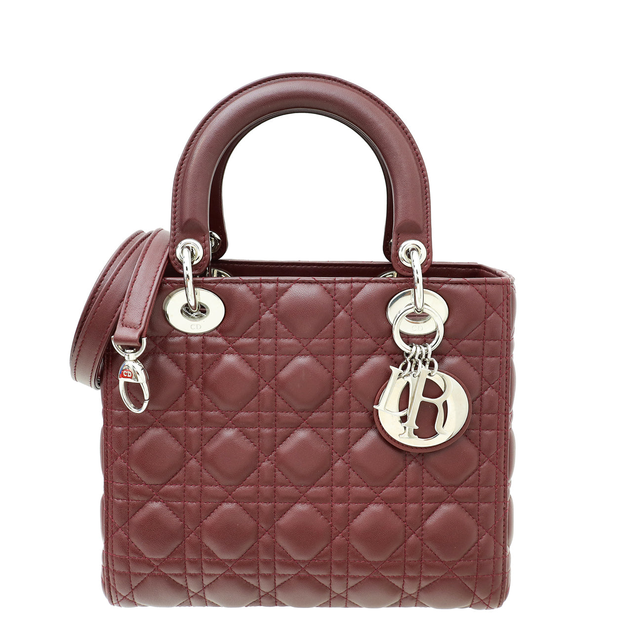 Dior Lady Dior Burgundy Handbag Burgundy