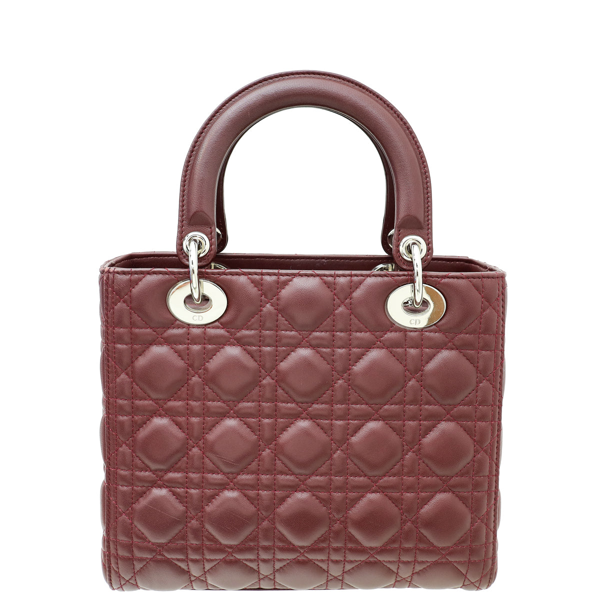 Dior Lady Dior Burgundy Handbag Burgundy