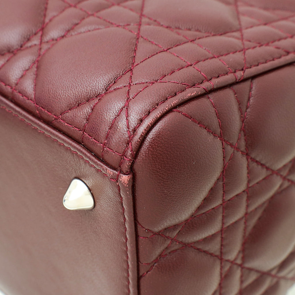 Dior Lady Dior Burgundy Handbag Burgundy