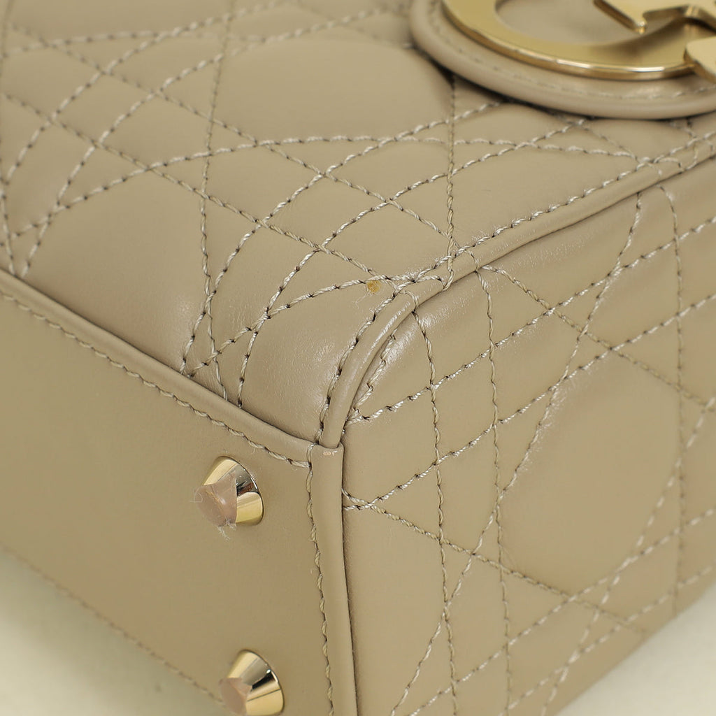 Dior Lady Dior Leather Handbag Style 107