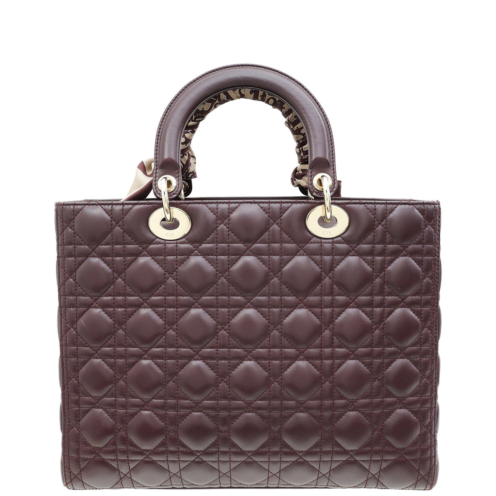 Dior Lady Dior Burgundy Handbag Style 2