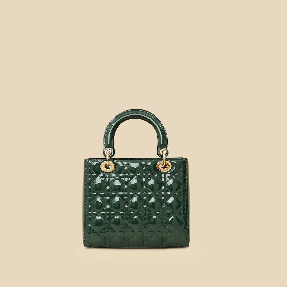 Dior Lady Dior Leather Handbag Green