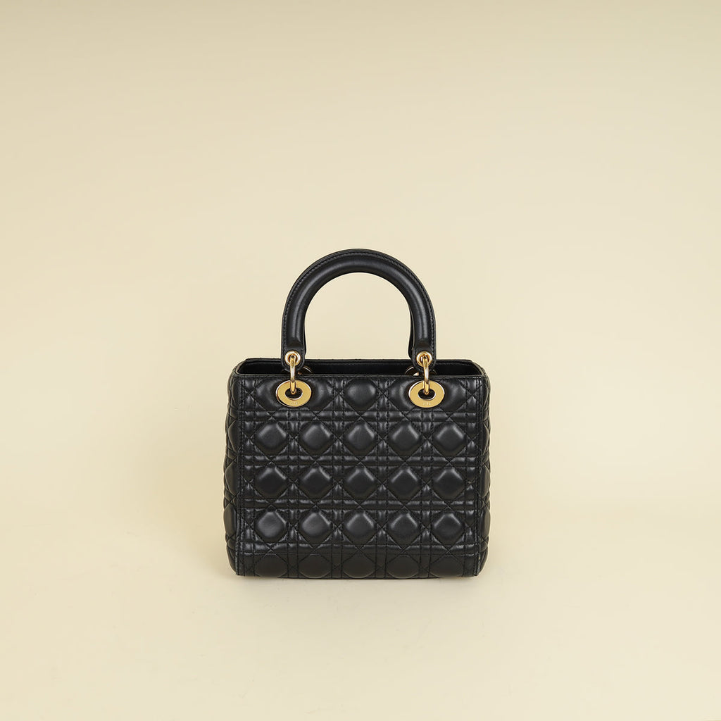 Dior Lady Dior Leather Handbag Style 82