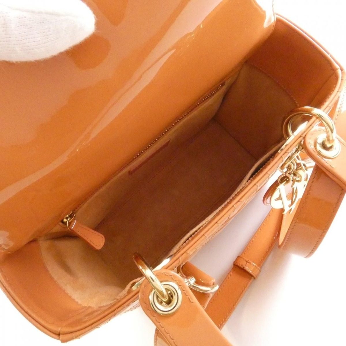 Dior Lady Bag Handbag Orange