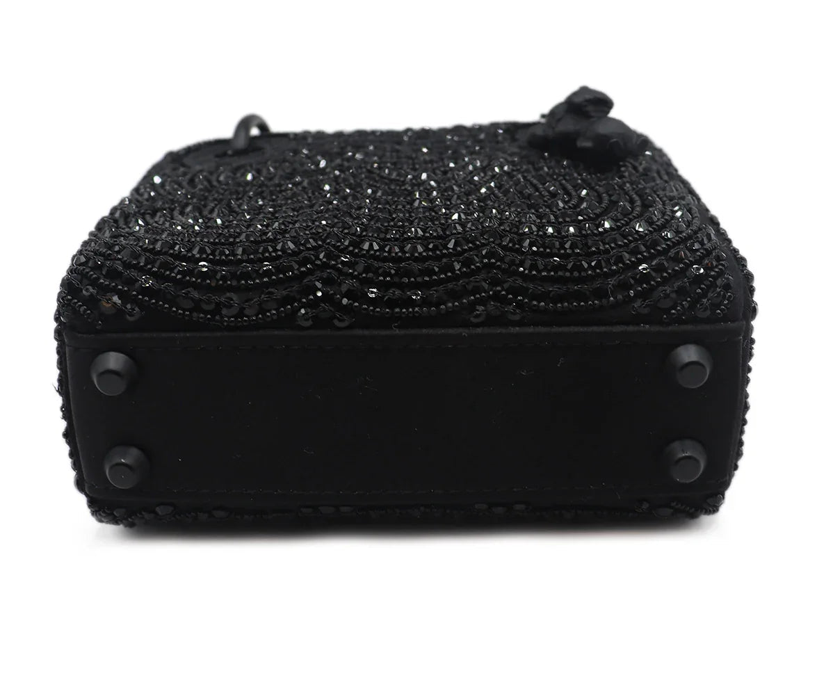 Mini Dior Black Beaded Handbag