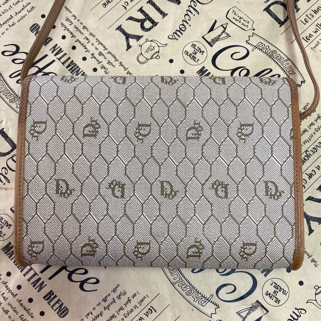 Dior Shoulder Bag Pochette Trotter White Travel