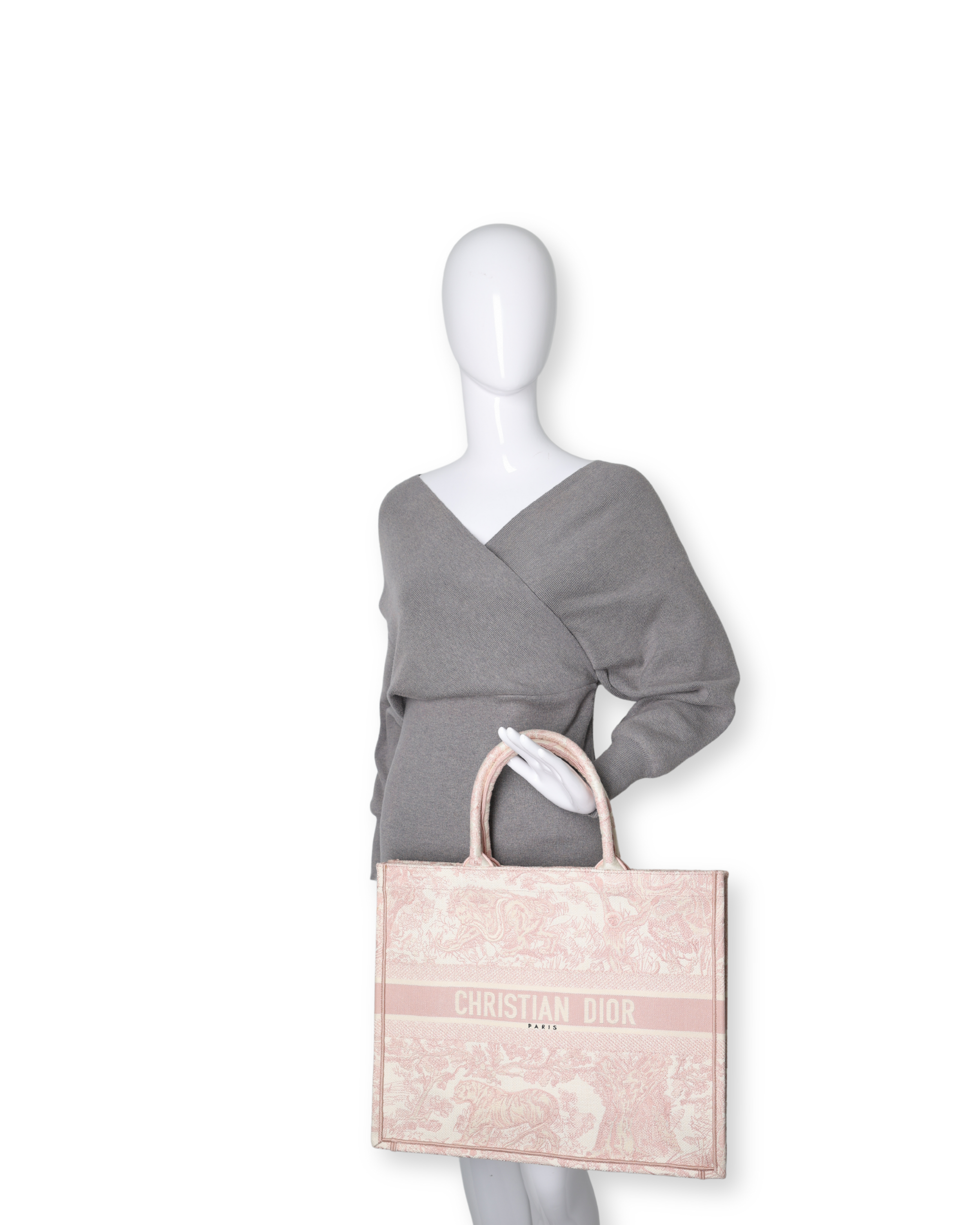 Dior - Canvas Large Dioriviera Toile De Jouy Book Tote Rose