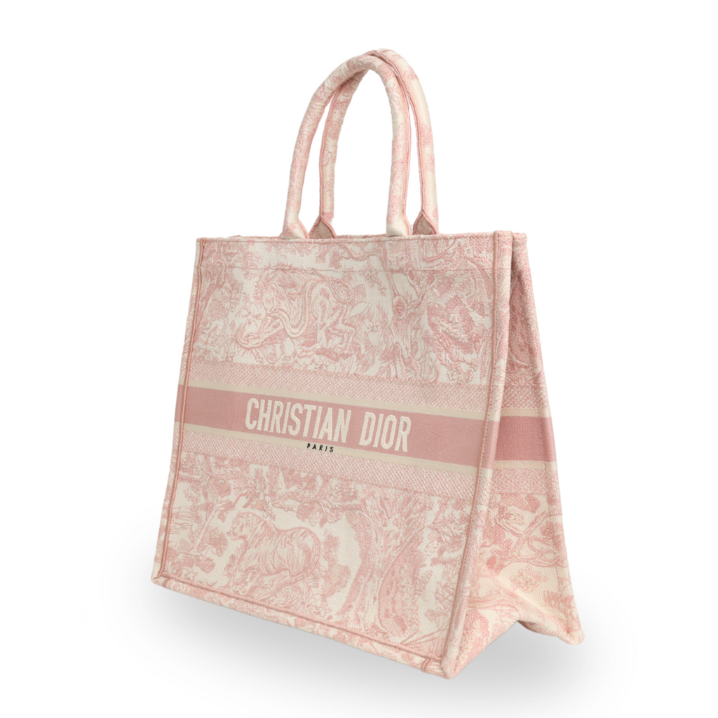 Dior - Canvas Large Dioriviera Toile De Jouy Book Tote Rose