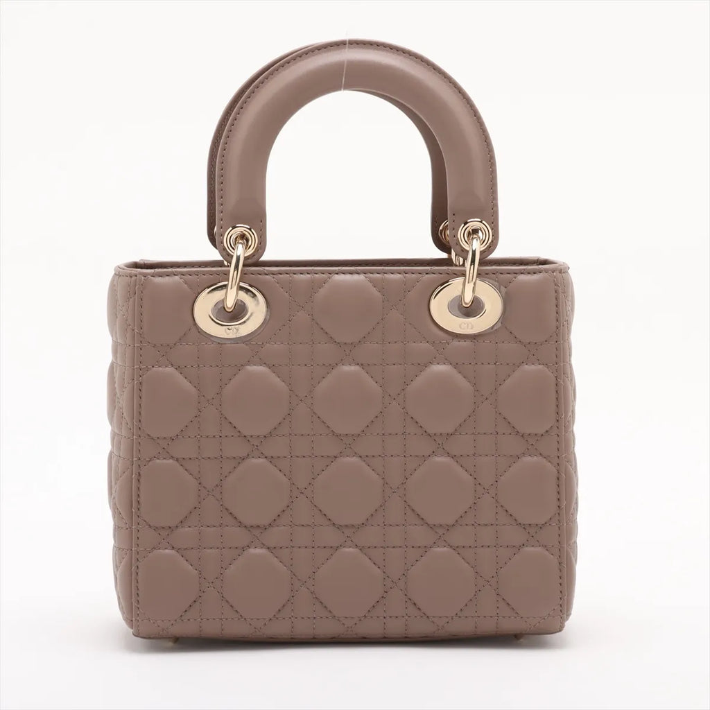 Dior Lady Dior Cannage Beige Handbag