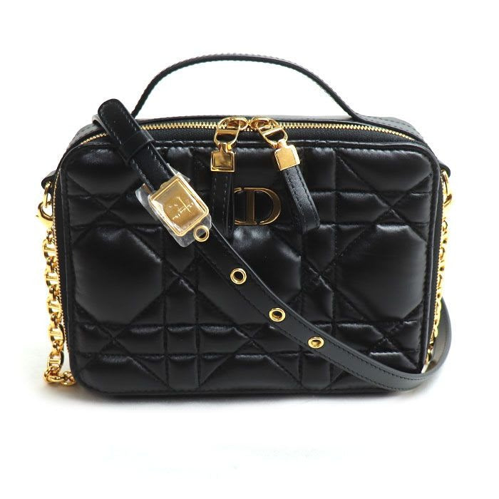 Dior Macrocanage Caro Box Bag 2-Way Shoulder Black S5140 Ungx M900