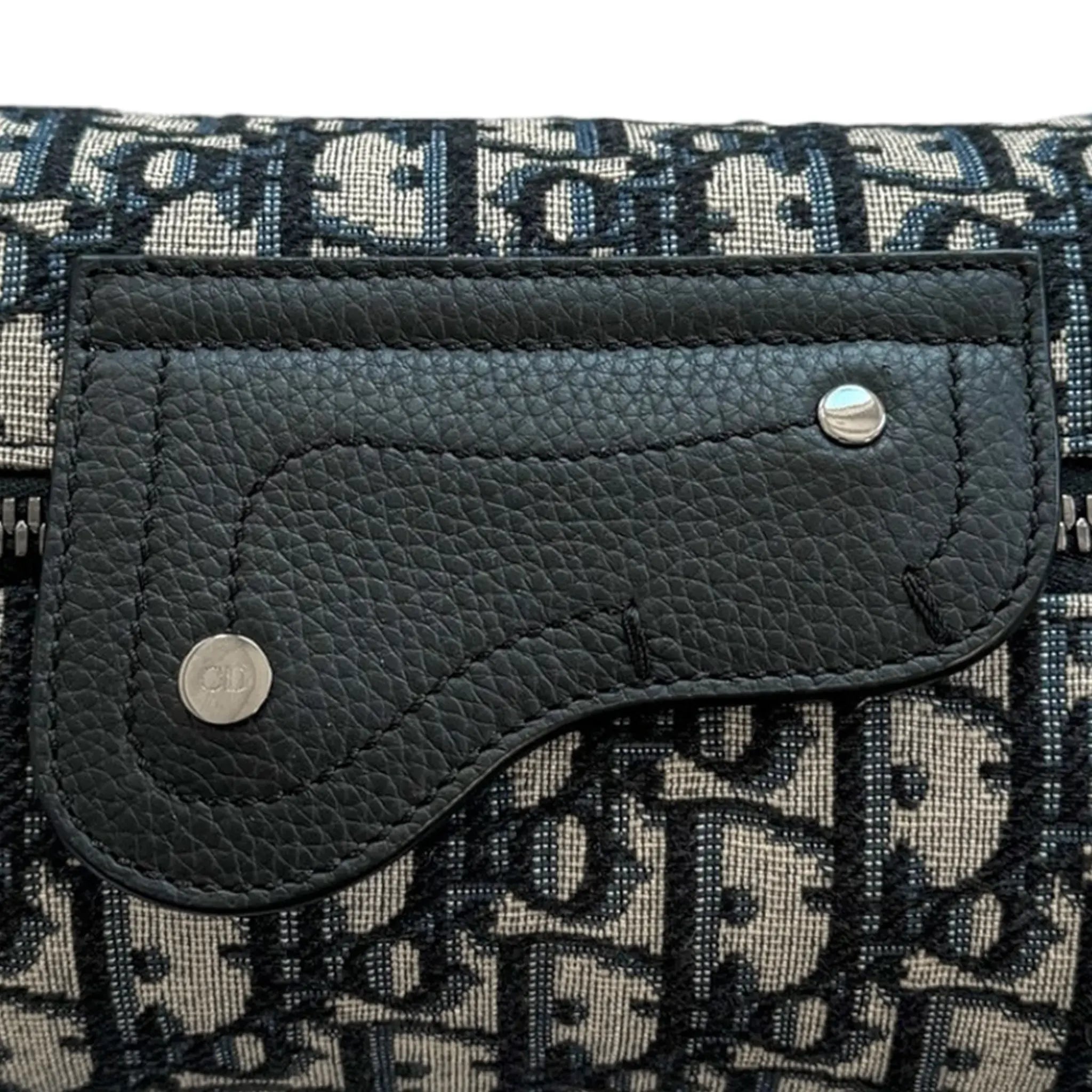 Dior Lingot 22 Oblique Black Beige Messenger Bag