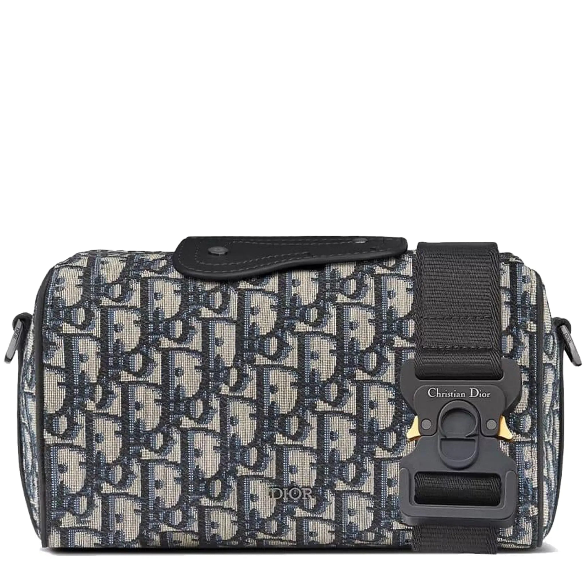 Dior Lingot 22 Oblique Black Beige Messenger Bag