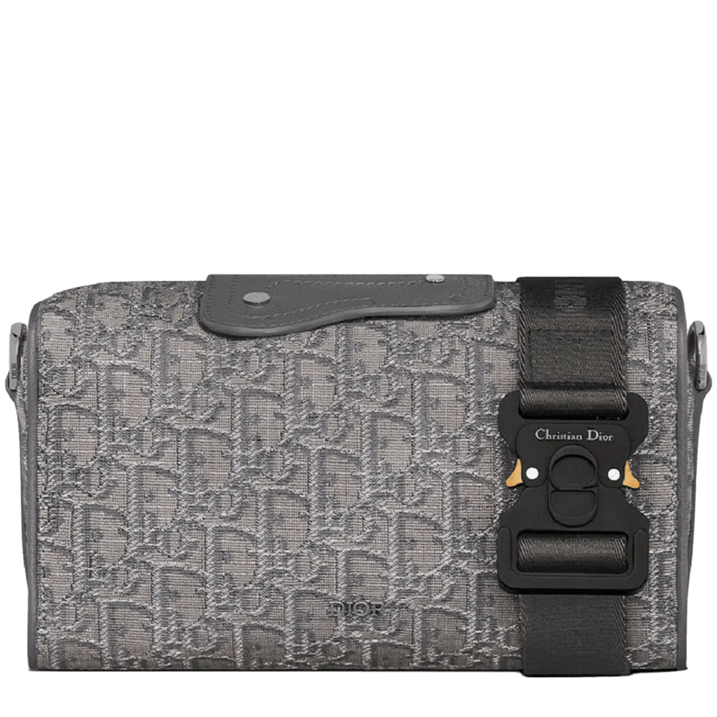 Dior Lingot 22 Oblique Dark Grey Messenger Bag
