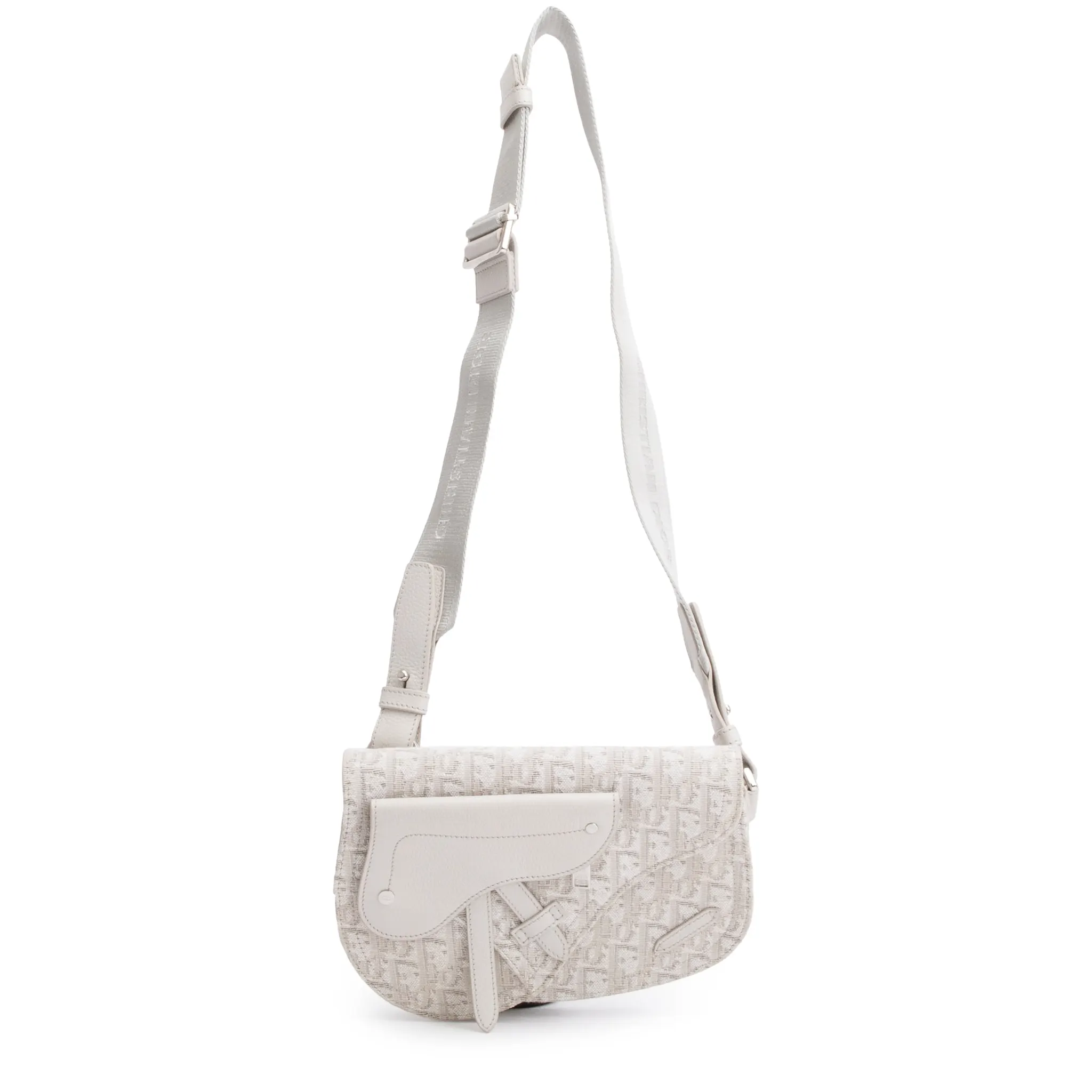 Dior Oblique Canvas Saddle Messenger Bag Beige