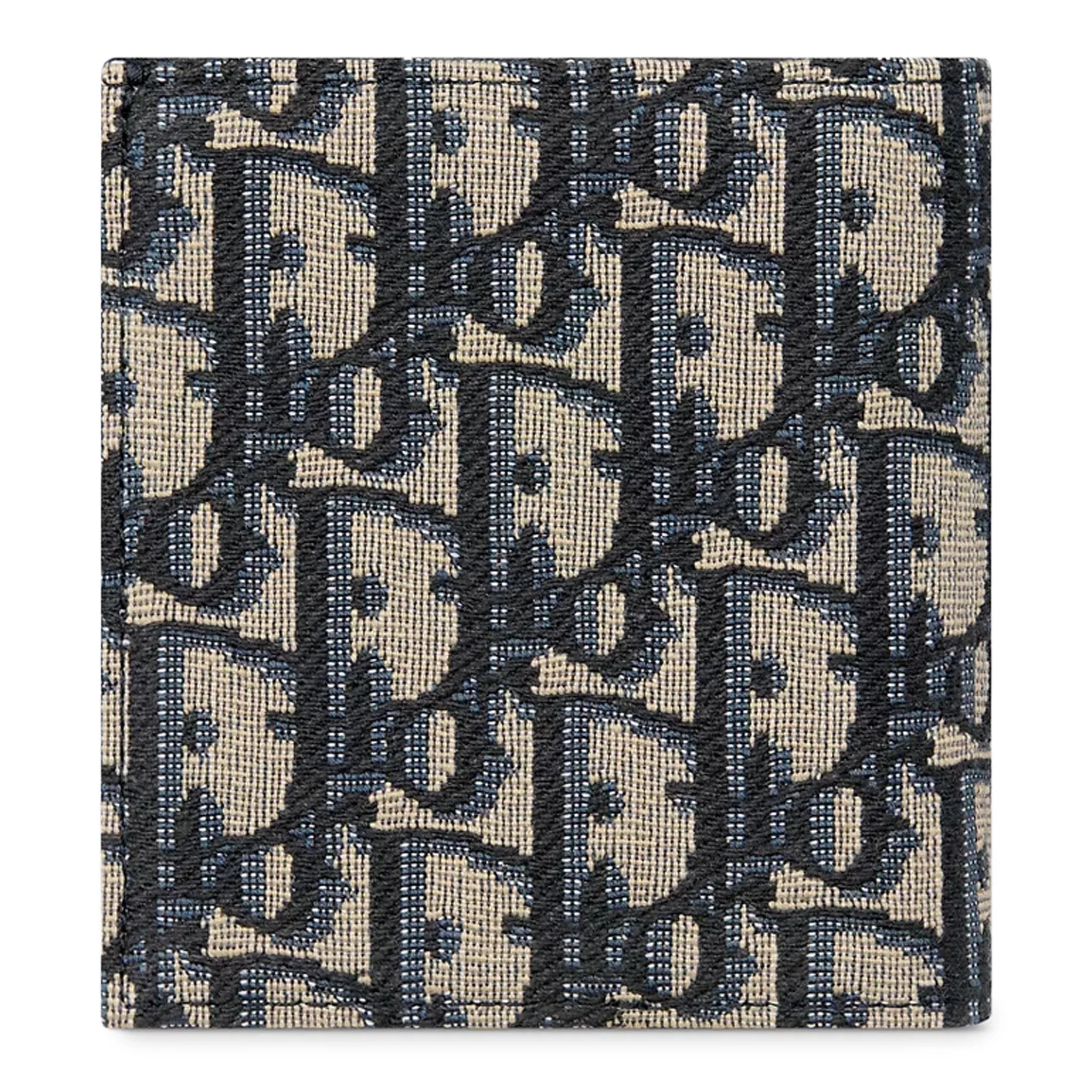 Dior Oblique Jacquard Beige and Black Vertical Bifold Wallet