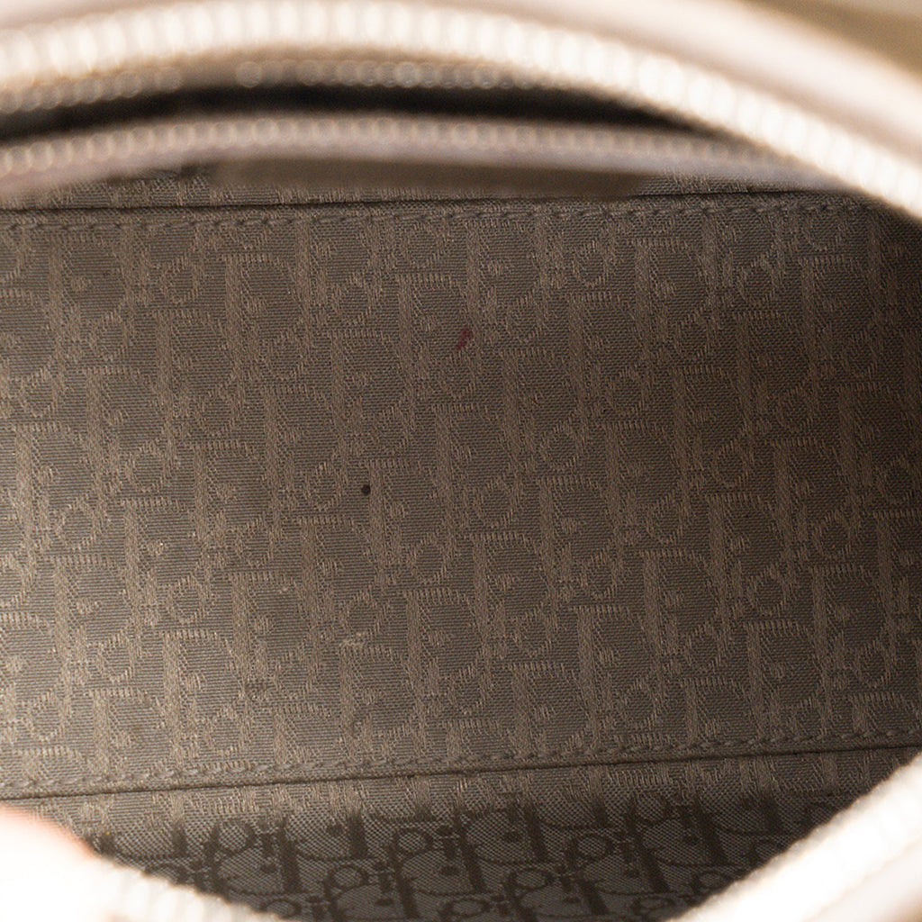 DIOR - Lady Dior medium Dior handbag in brown cannage patent leather