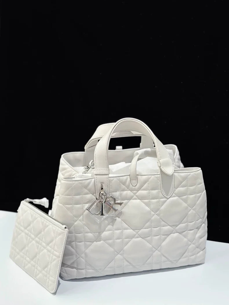 Dior Toujours Medium Soft Grey, with Silver hardware
