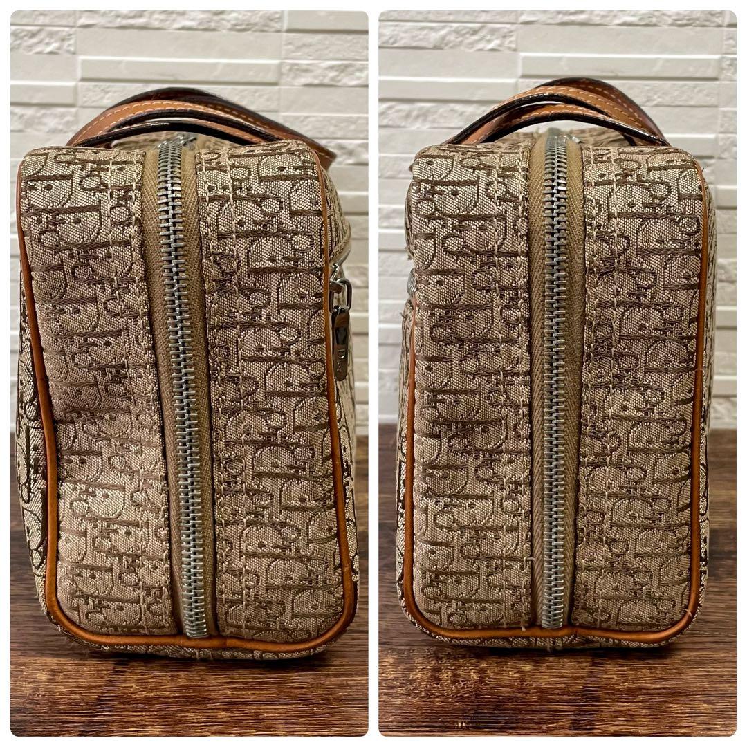 Dior Trotter Canvas Hand Bag Boston Brown