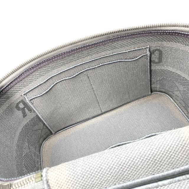 Christian Dior Cannage Vanity Handbag Logo Canvas Gray